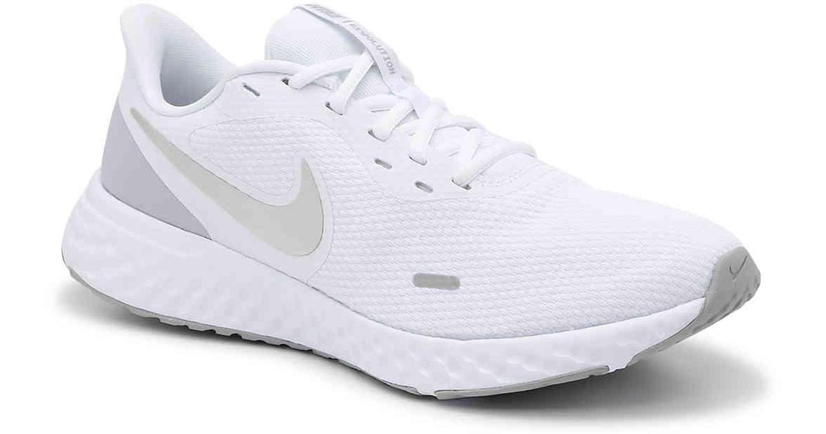 Nike Women's Revolution 5 Running Shoes in White/Grey (White) - Lyst