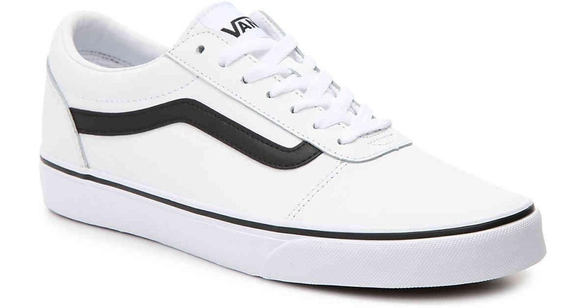 vans ward white sneakers