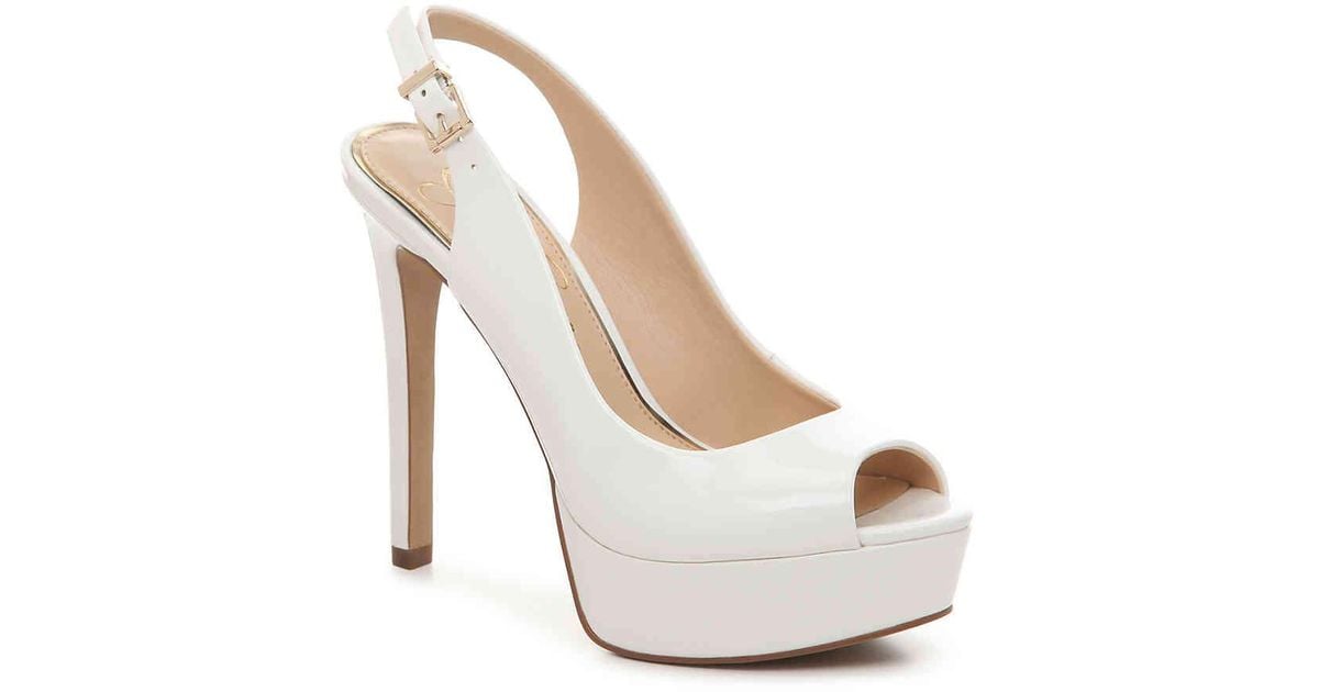 white jessica simpson pumps