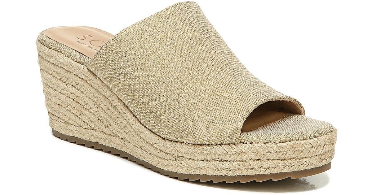 SOUL Naturalizer Synthetic Oodles Espadrille Wedge Sandal in Nude ...