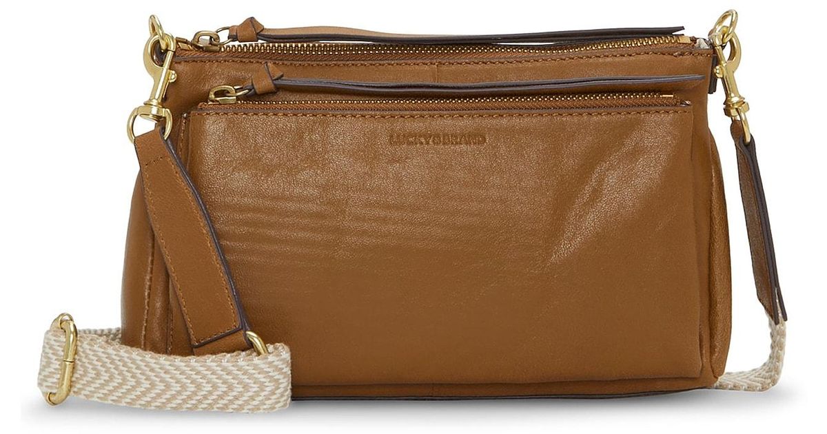 Lucky Brand Koda Leather Crossbody Bag in Brown Lyst