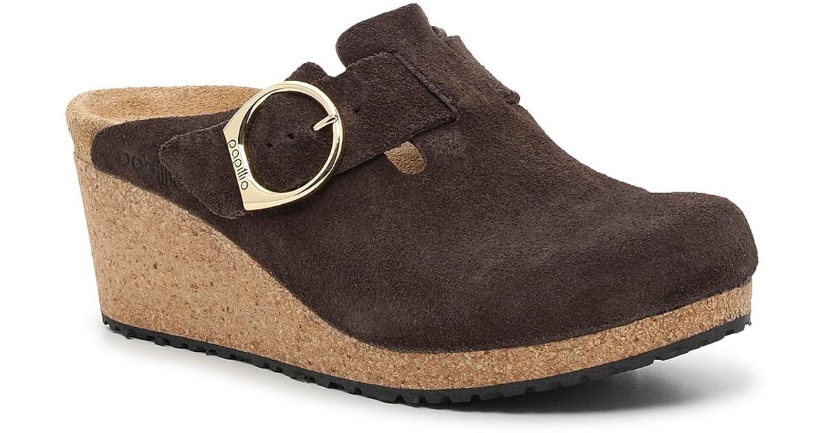 papillio by birkenstock fanny suede wedge clogs