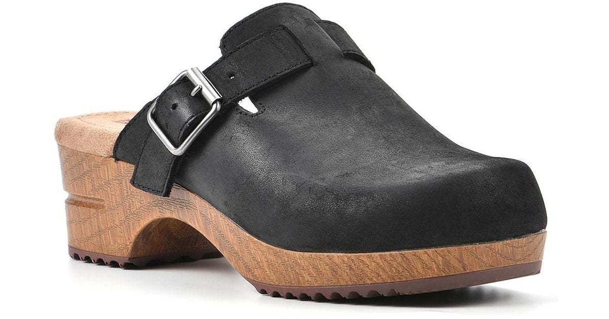 White Mountain Leather Behold Mule in Black Nubuck (Black) | Lyst