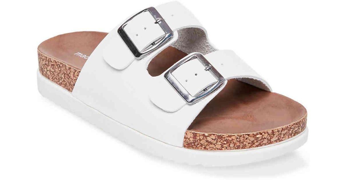 madden girl white sandals