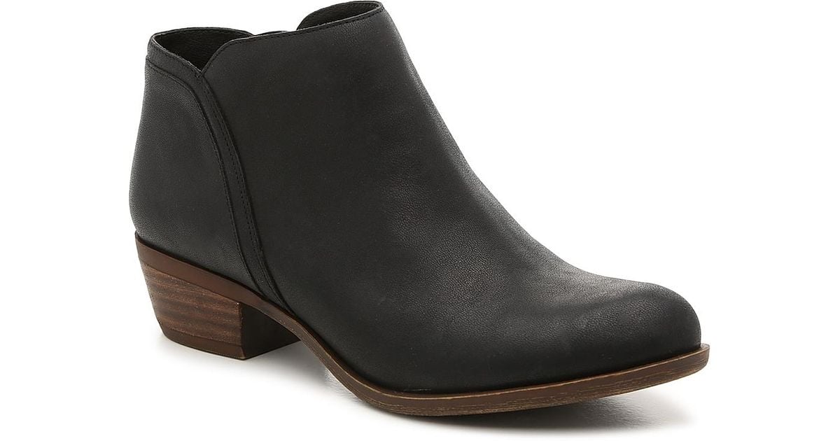 Lucky Brand Leather Barstyn Bootie in Black Leather (Black) - Lyst