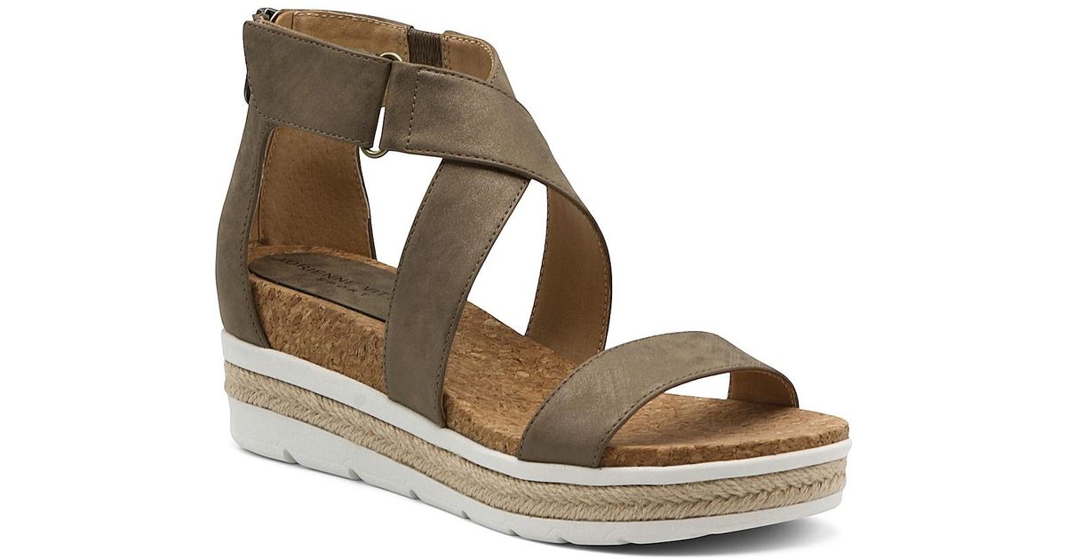 Adrienne Vittadini Women's Carolee Wedge Sandals