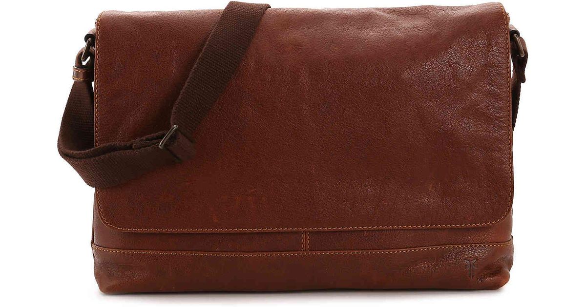 frye owen leather messenger bag