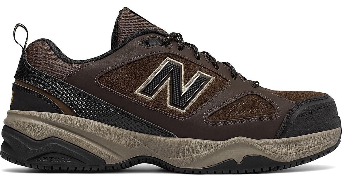 New Balance 627 V2 Steel Toe Work Shoe in Brown for Men | Lyst