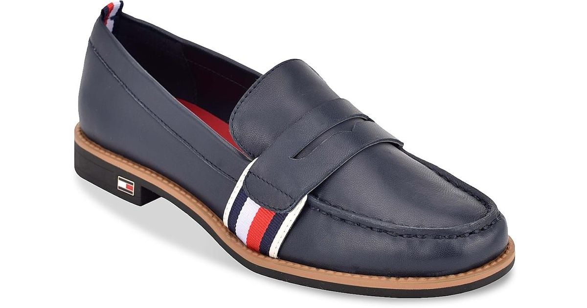 Tommy Hilfiger Mens Classic Leather Penny Loafer Loafers 