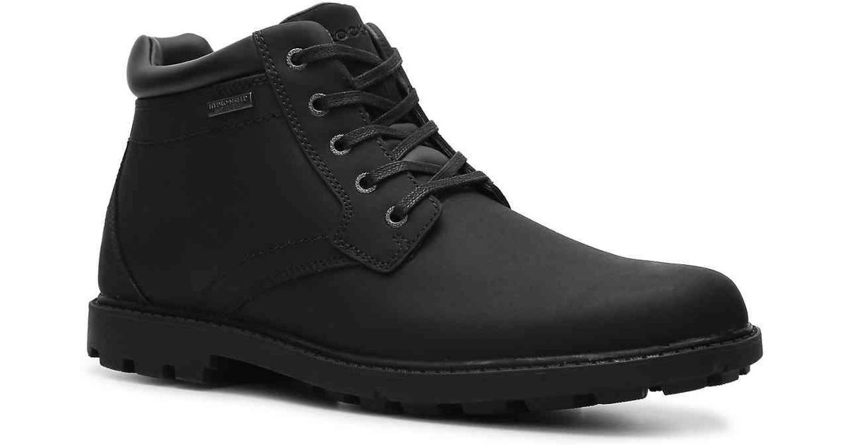 Rockport Leather Waterproof Storm Surge Toe Boot in Black for Men ...