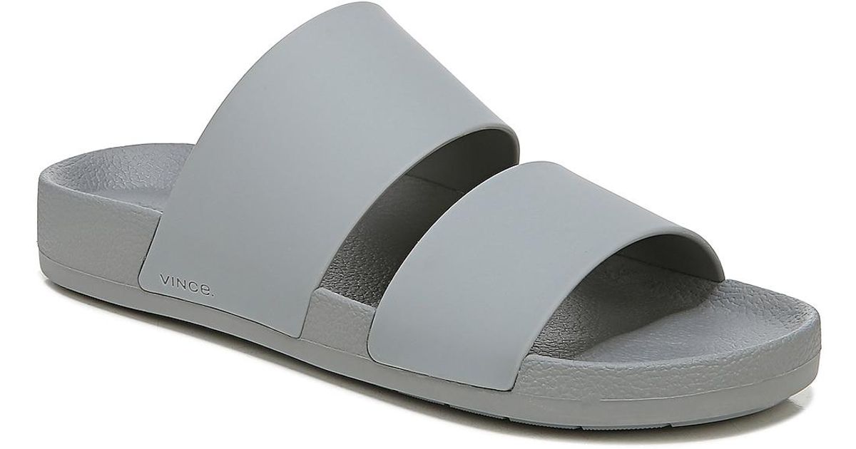 Vince Synthetic Mariner Slide Sandal in Grey (Gray) for Men | Lyst