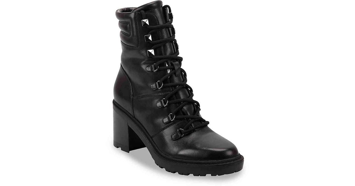 Marc Fisher Laboni Combat Boot in Black Lyst