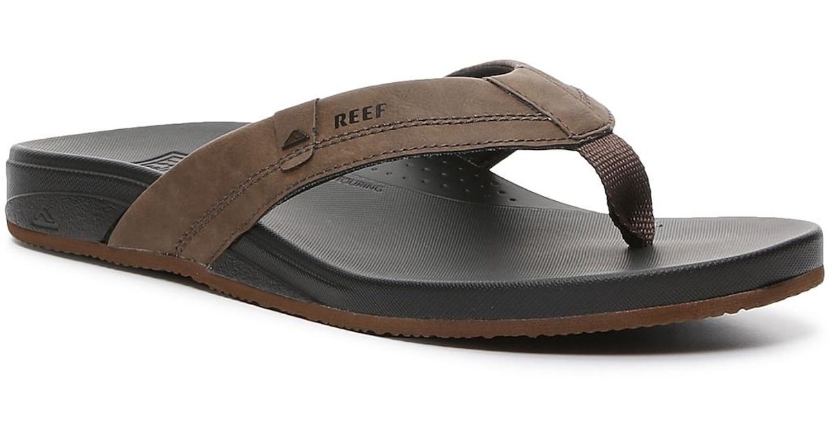 Reef Synthetic Cushion Spring Flip Flop in Dark Brown (Brown) for Men