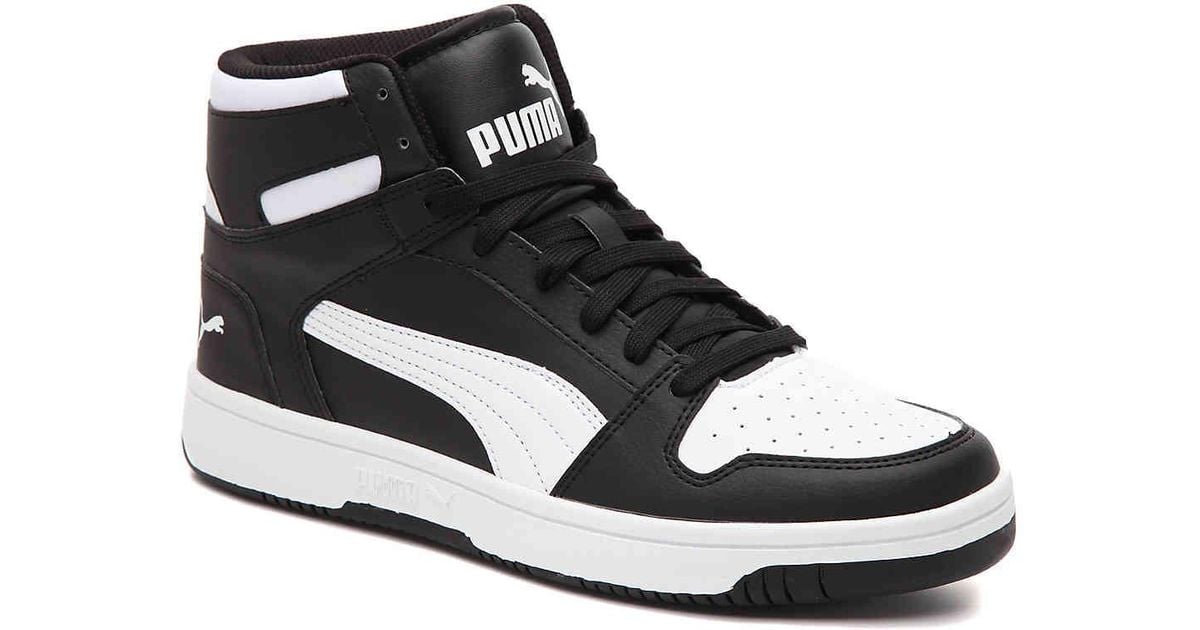 PUMA Rebound Layup Sl High-top Sneaker in Black/White (Black) for Men ...