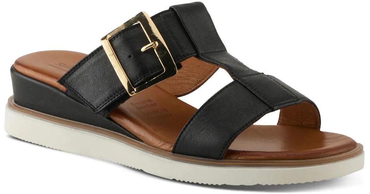 Spring Guide Wedge Spring Step Seaport Wedge Sandal in Black | Lyst
