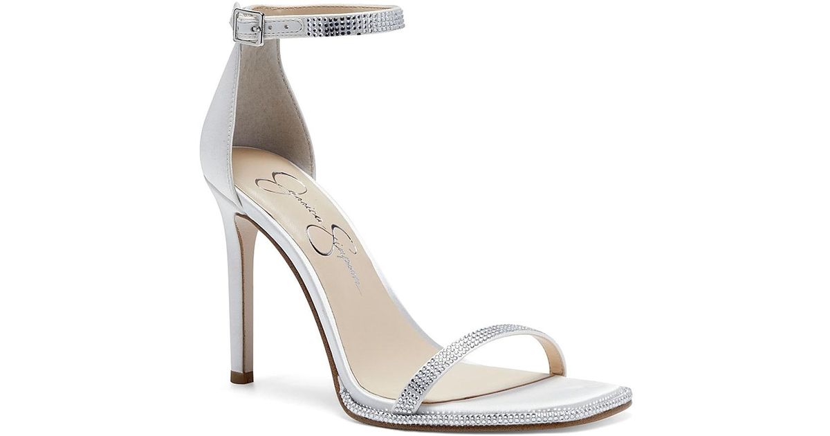 Jessica Simpson Leather Ostey Sandal in White | Lyst