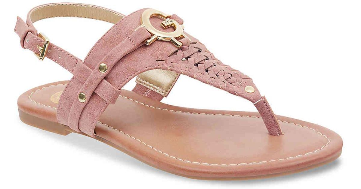 guess pink sandals