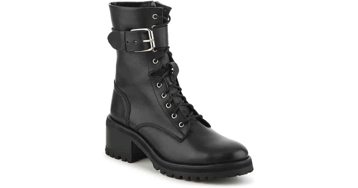 steve madden azure combat boot