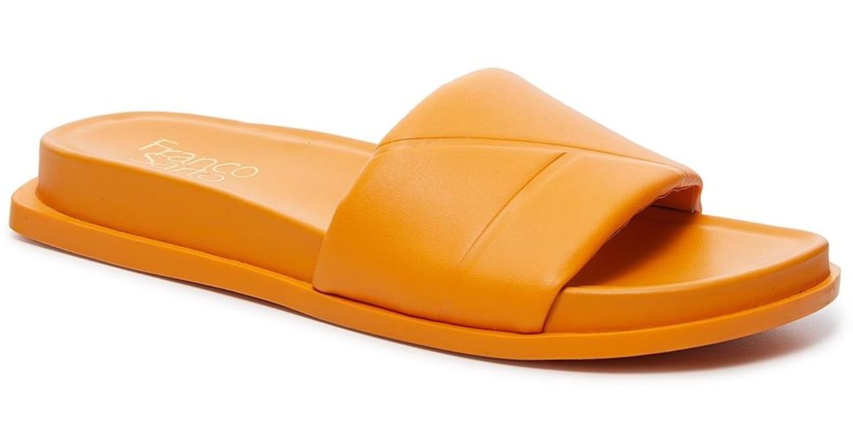 Franco Sarto Synthetic Irina Slide Sandal in Orange - Lyst