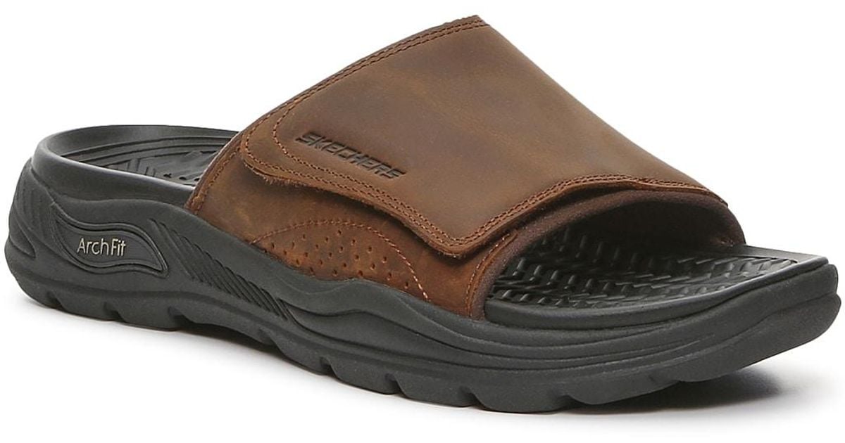 Skechers Arch Fit Motley Revelo Sandal in Brown for Men Lyst