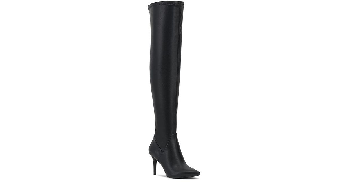Jessica Simpson Leather Abrine Overtheknee Boot in Black Lyst