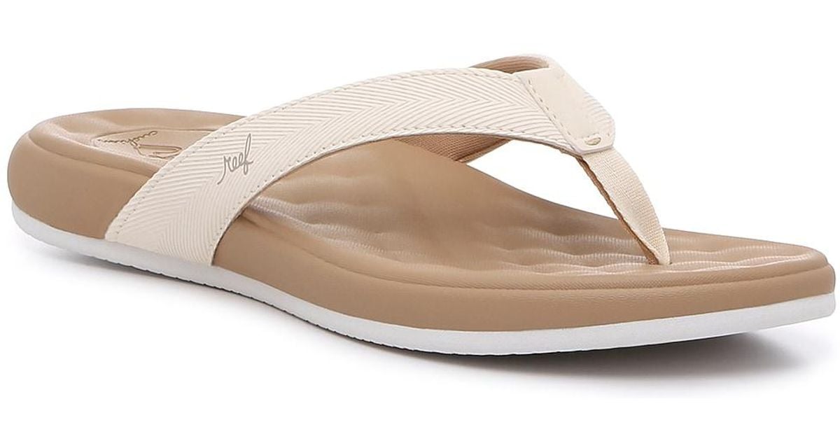 Reef Cushion Harmony Flip Flop in White Lyst