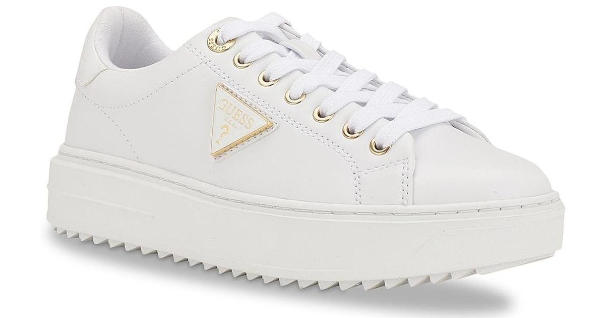 Guess Denesa Platform Sneaker in White Lyst