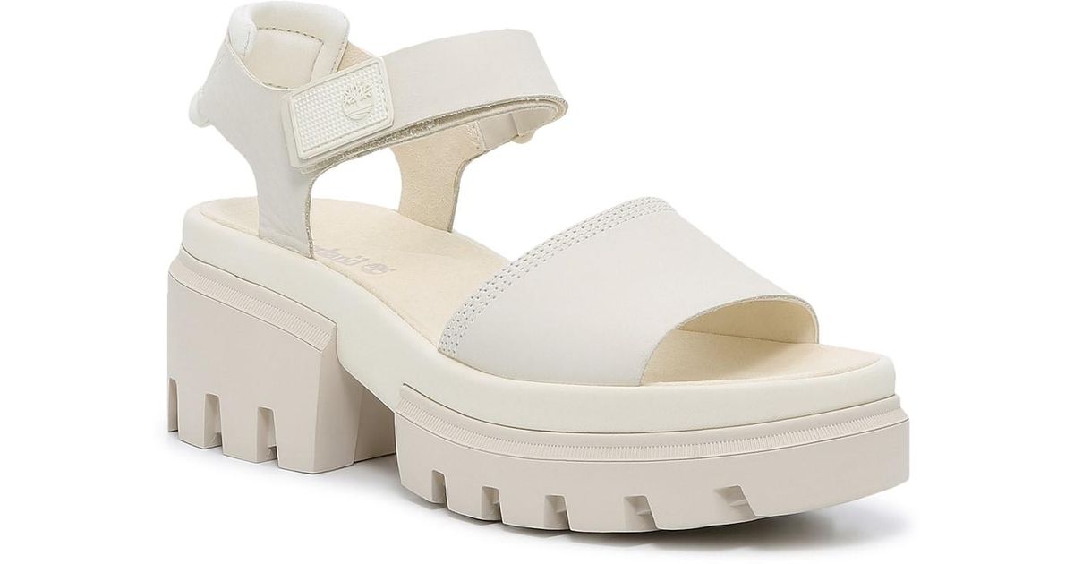 Timberland Everleigh Platform Sandal in White Lyst