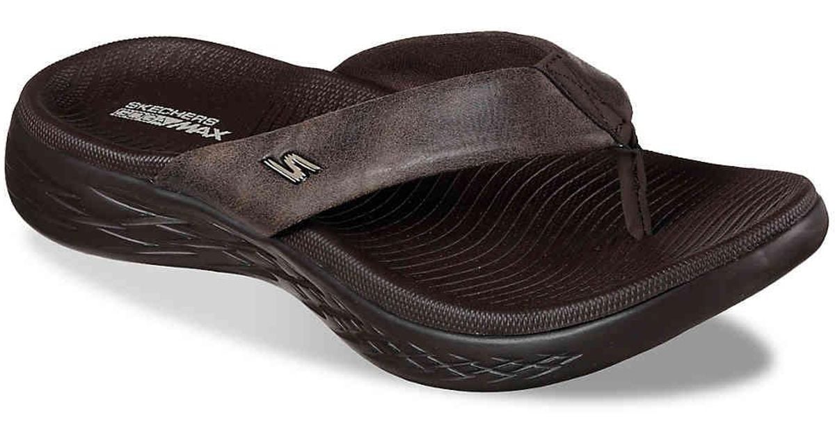 skechers on the go 600 polished flip flop