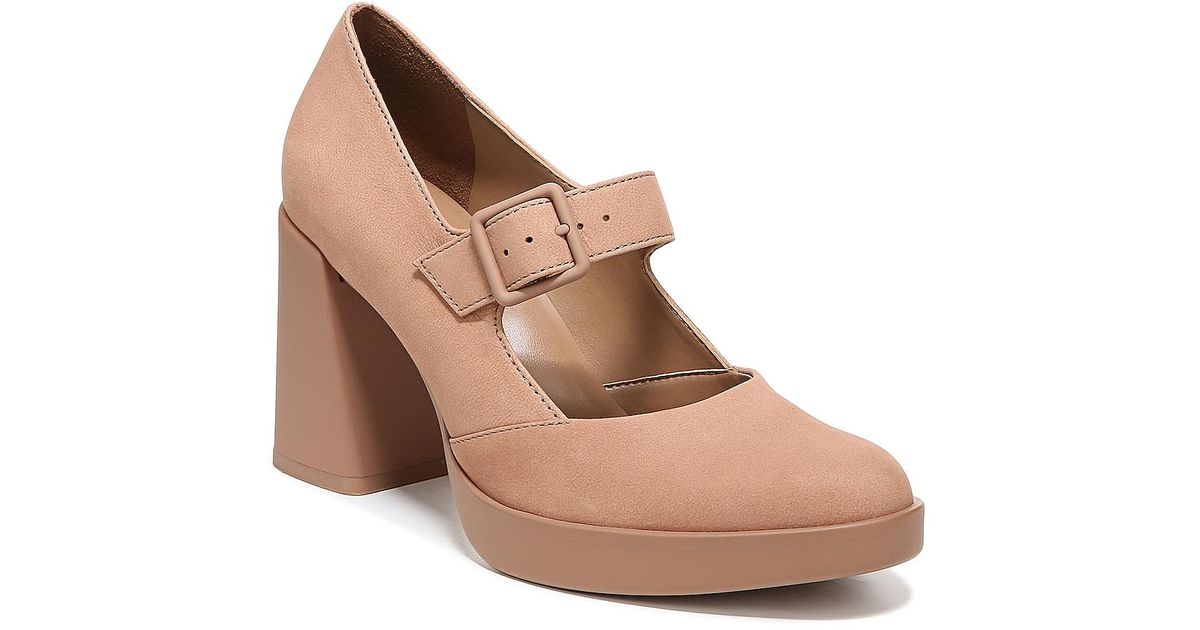 Naturalizer Leather Genn Spark Mary Jane Platform Pump in Beige (Natural) | Lyst