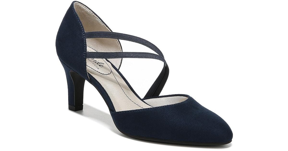 LifeStride Synthetic Grace Pump in Navy (Blue) | Lyst
