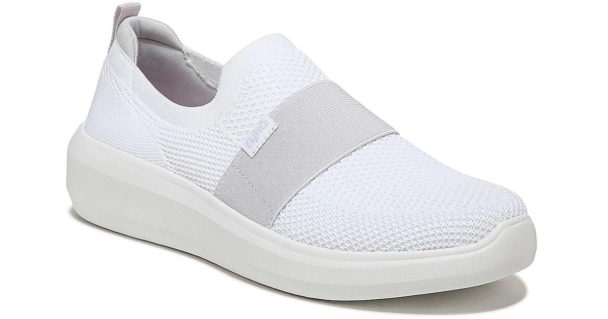 Ryka Astrid Knit Slip-on Sneaker in White | Lyst