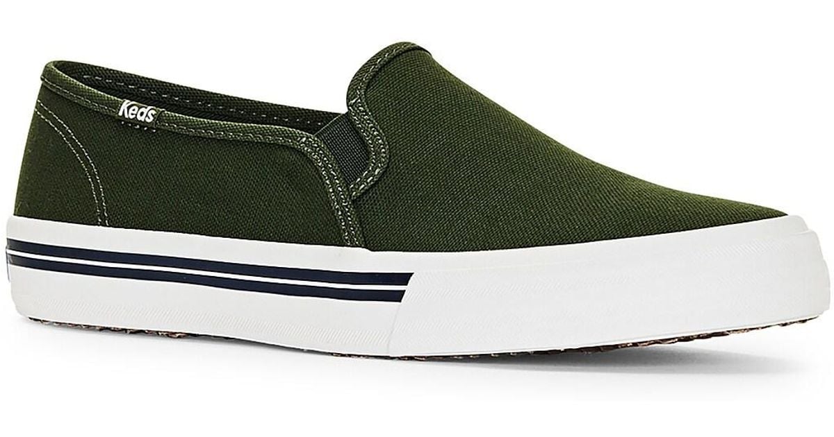 keds double decker slip on black