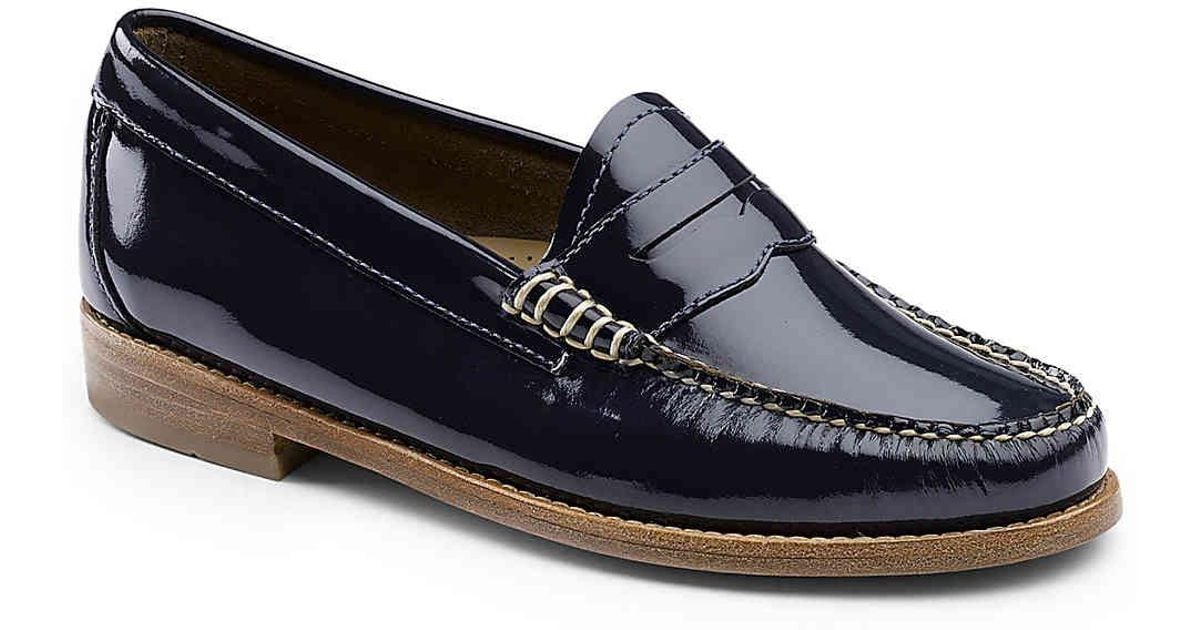 G.H. Bass & Co. Leather Whitney Weejuns Patent Loafer in Navy (Blue) | Lyst