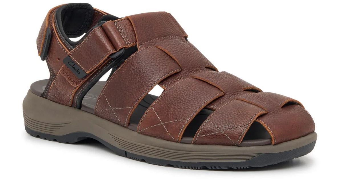 Clarks Guideview Cove Fisherman Sandal in Brown for Men | Lyst