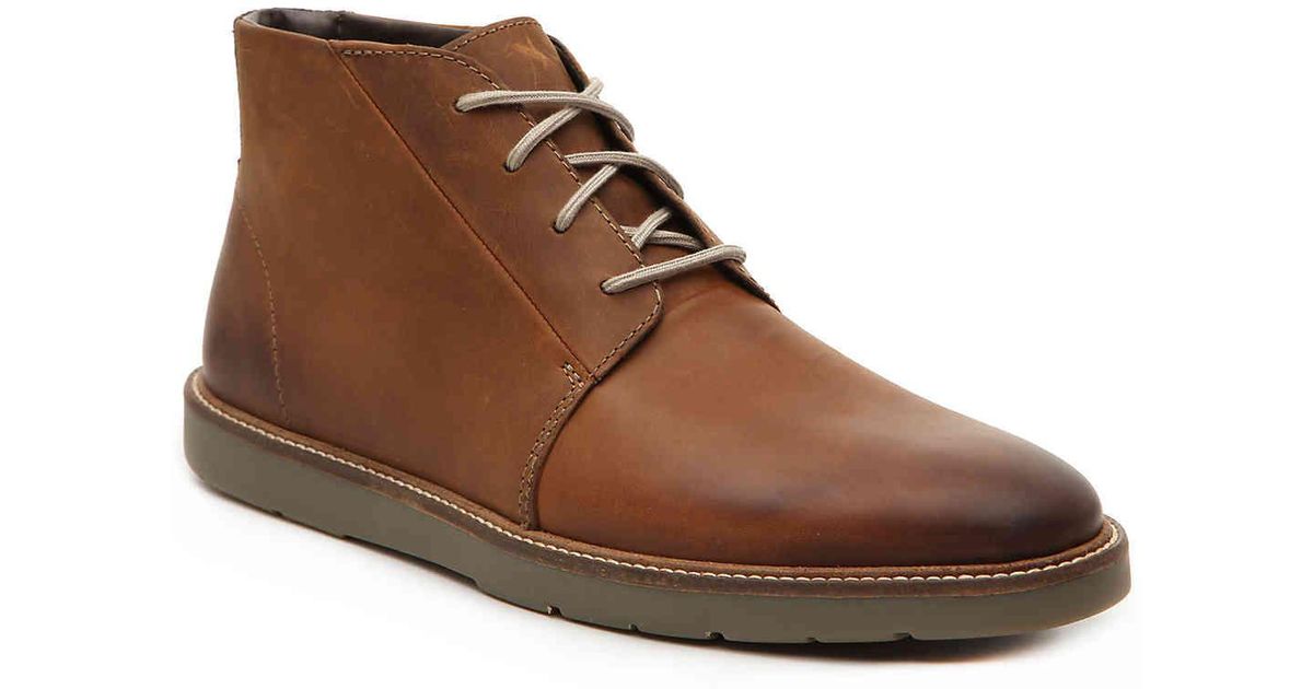Clarks Leather Grandin Mid Chukka Boot in Cognac Leather (Brown) for Men -  Lyst