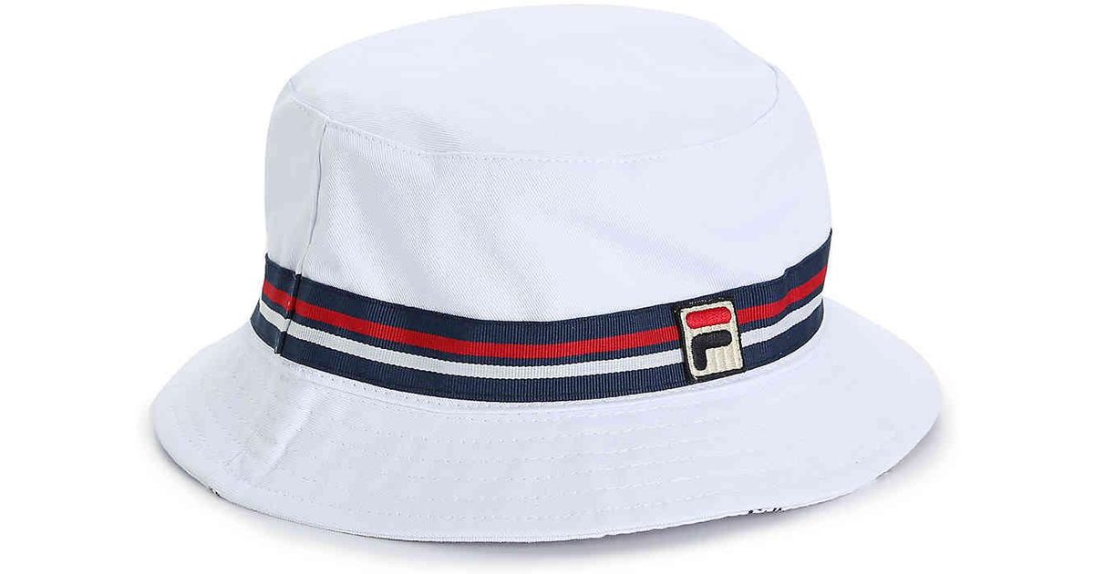 fila bucket hat white