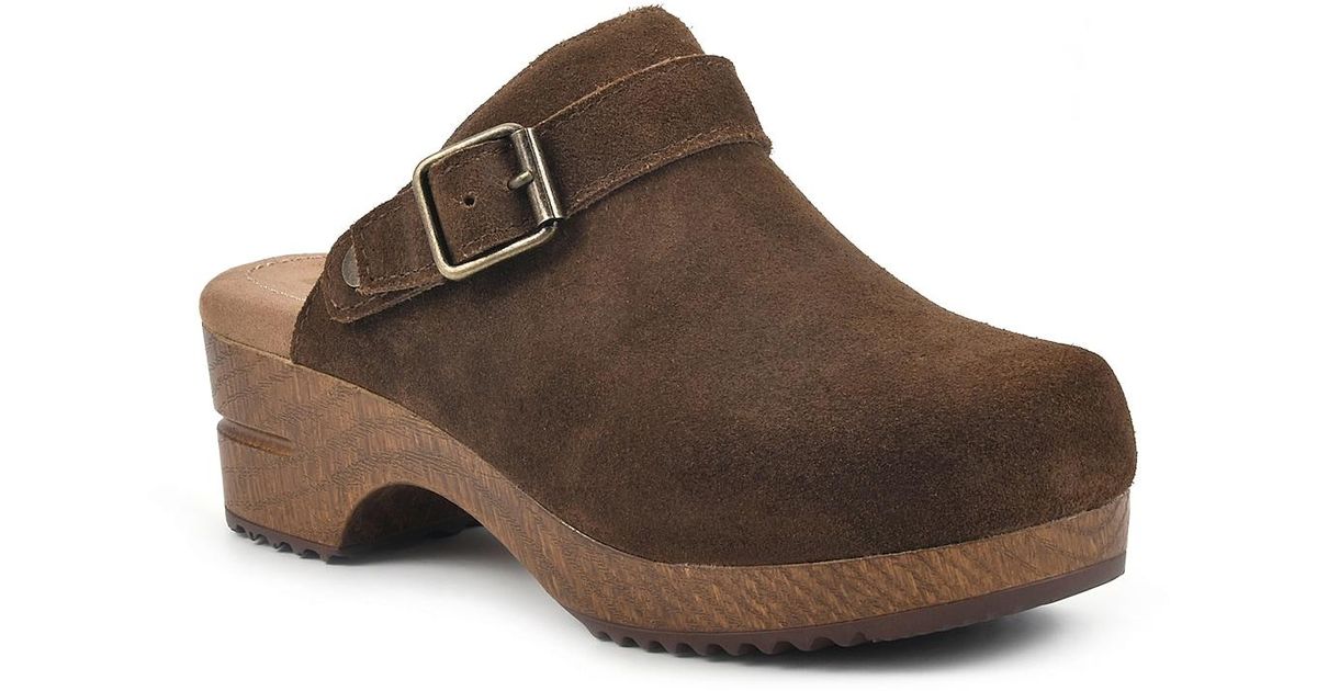 White Mountain Suede Being Clog in Dark Brown (Brown) | Lyst