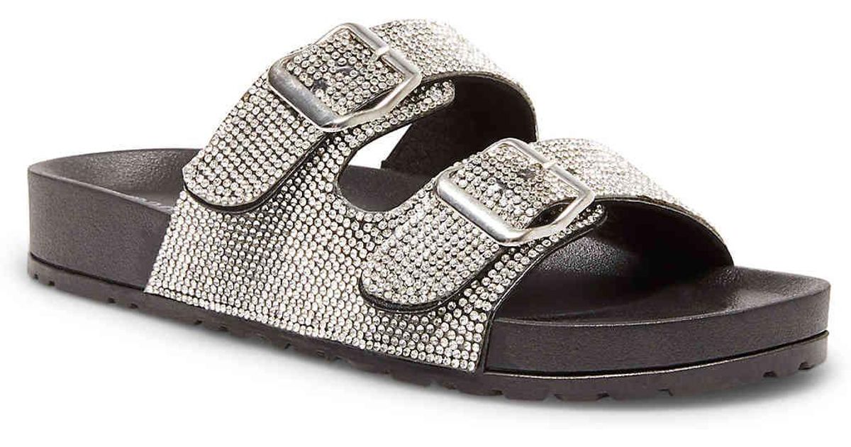Madden Girl Synthetic Teddy Sandal in Silver Metallic (Metallic) Lyst