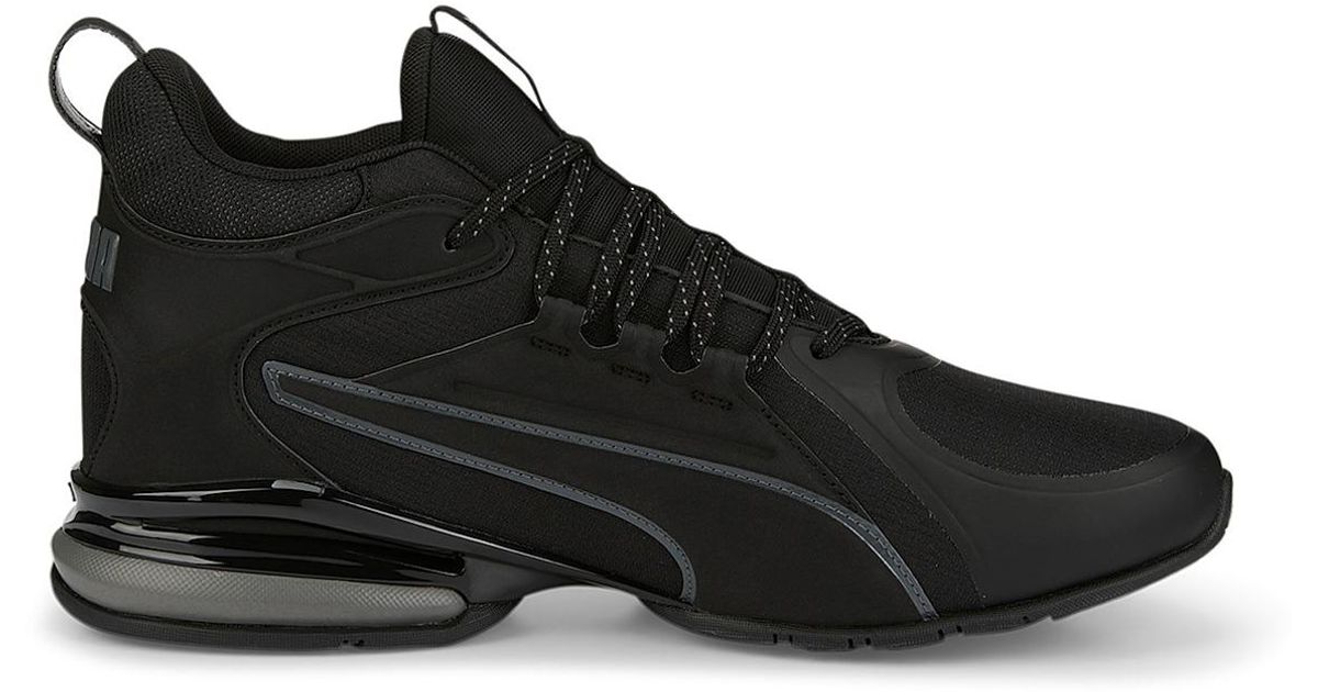 PUMA Axelion Mid Running Shoe in Black for Men Lyst