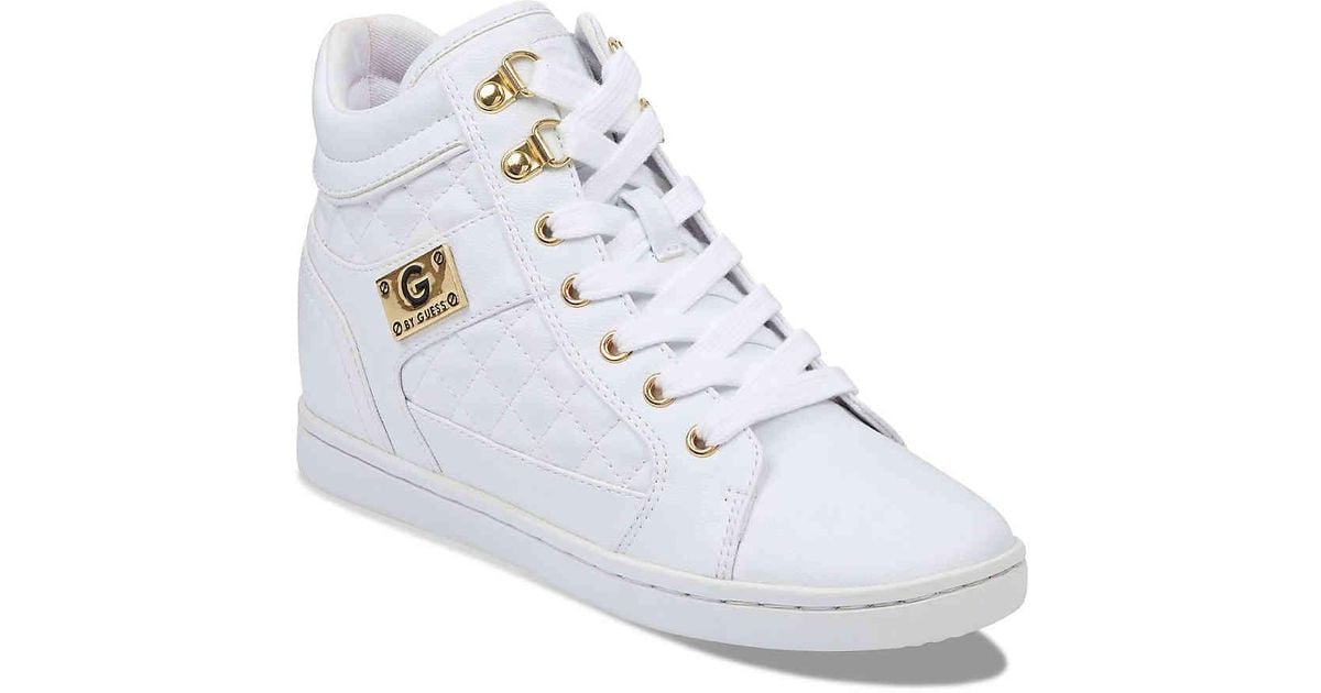 G by Guess Dayna Wedge Sneaker in White Lyst
