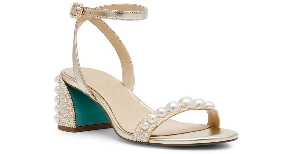 Betsey Johnson Tina Sandal in Black | Lyst