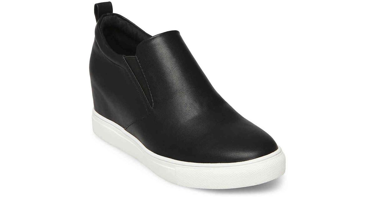 madden girl black wedge sneakers