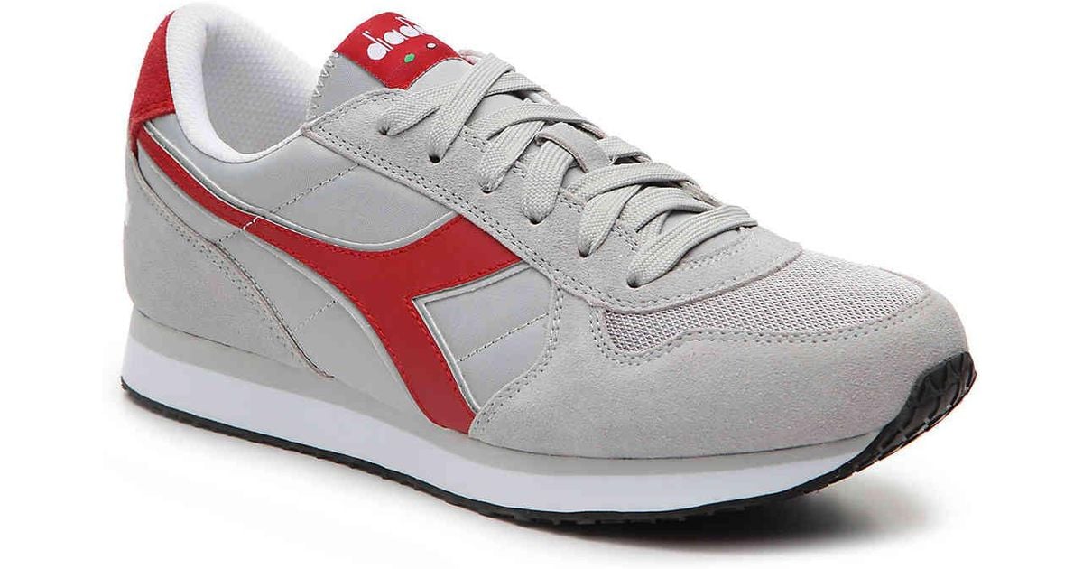 Diadora Suede K-run Ii Sneaker in Grey/Red (Gray) for Men - Lyst