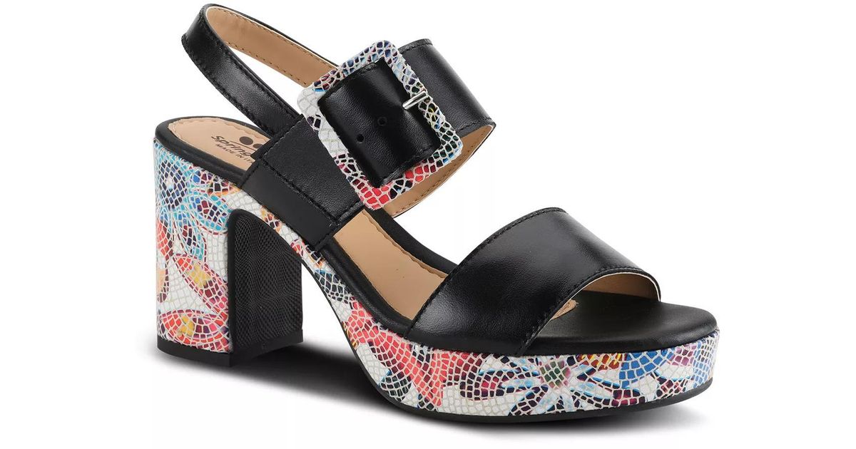 Spring Platform Sandals Spring Step Azucar Platform Sandal in Black | Lyst