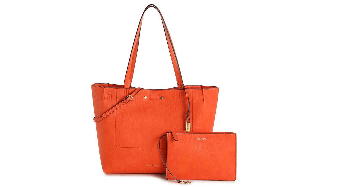 calvin klein orange purse