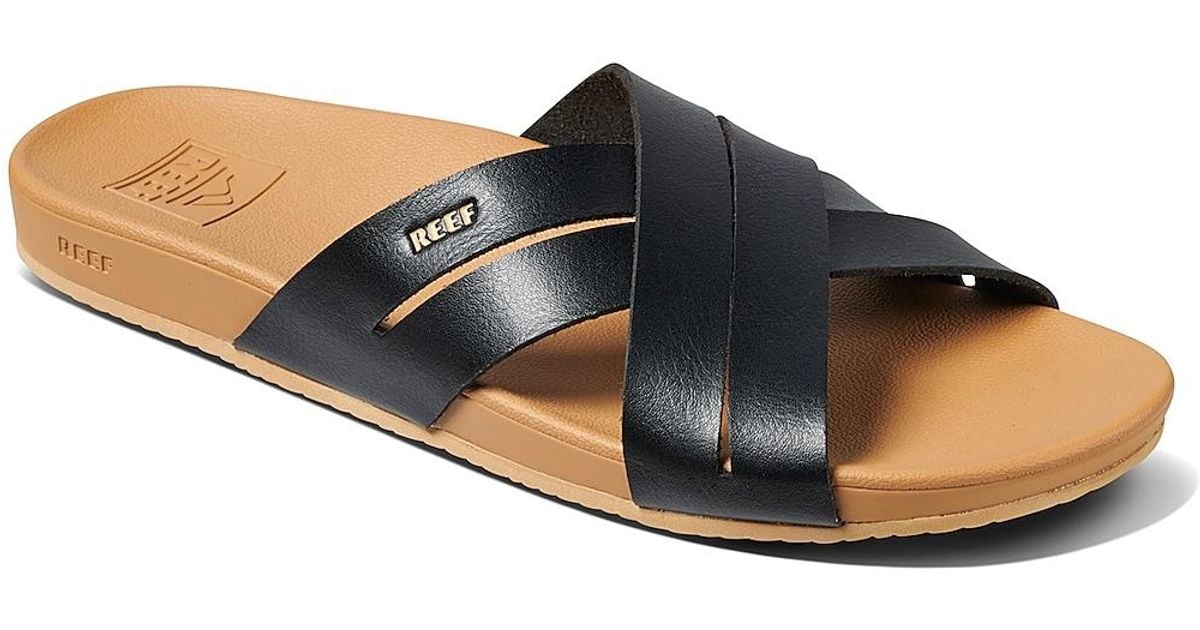 Reef Synthetic Cushion Spring Bloom Sandal in Black Lyst