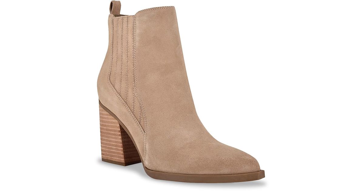 beige suede booties