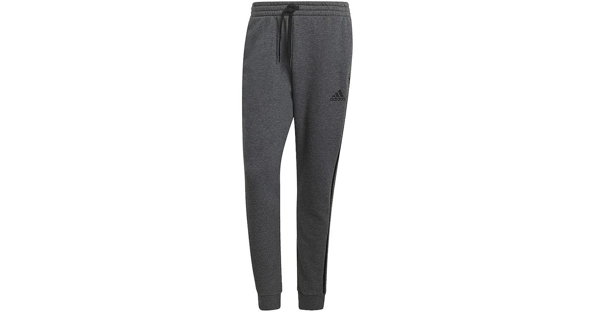 essentials french terry tapered cuff 3 stripes joggers