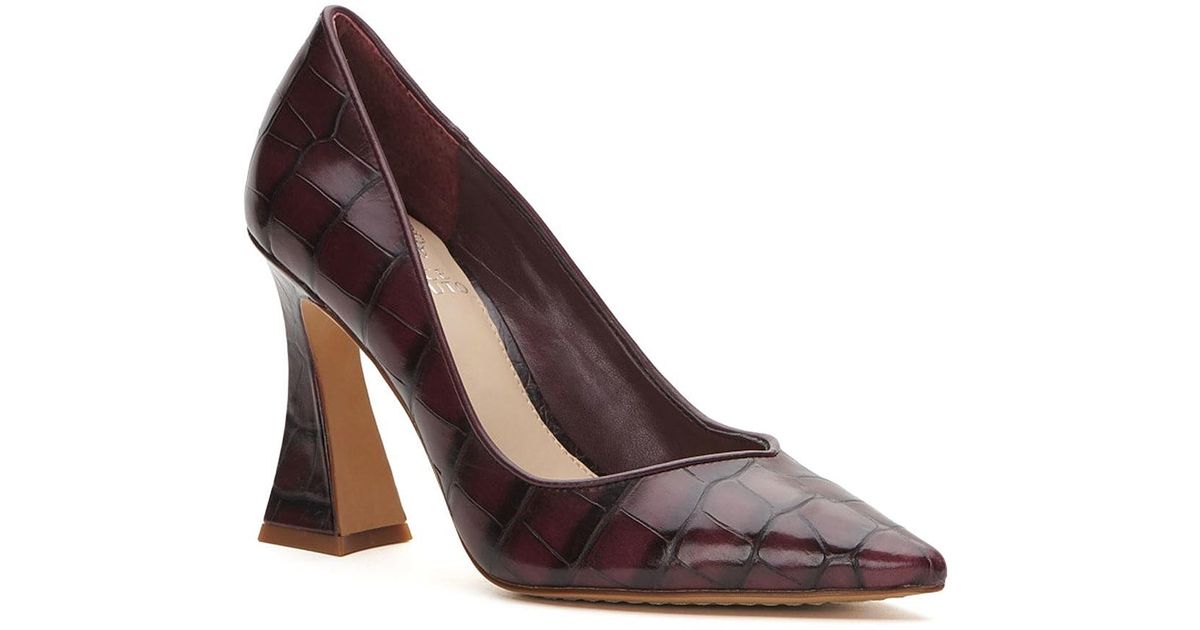 Vince Camuto Leather Akenta Pump in Purple Croc Print (Purple) Lyst